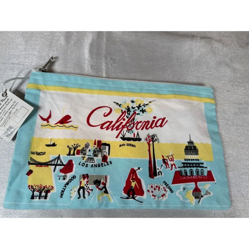 Red‎ and White Kitchen Co California Cities Landmarks Travel Souvenir Pouch